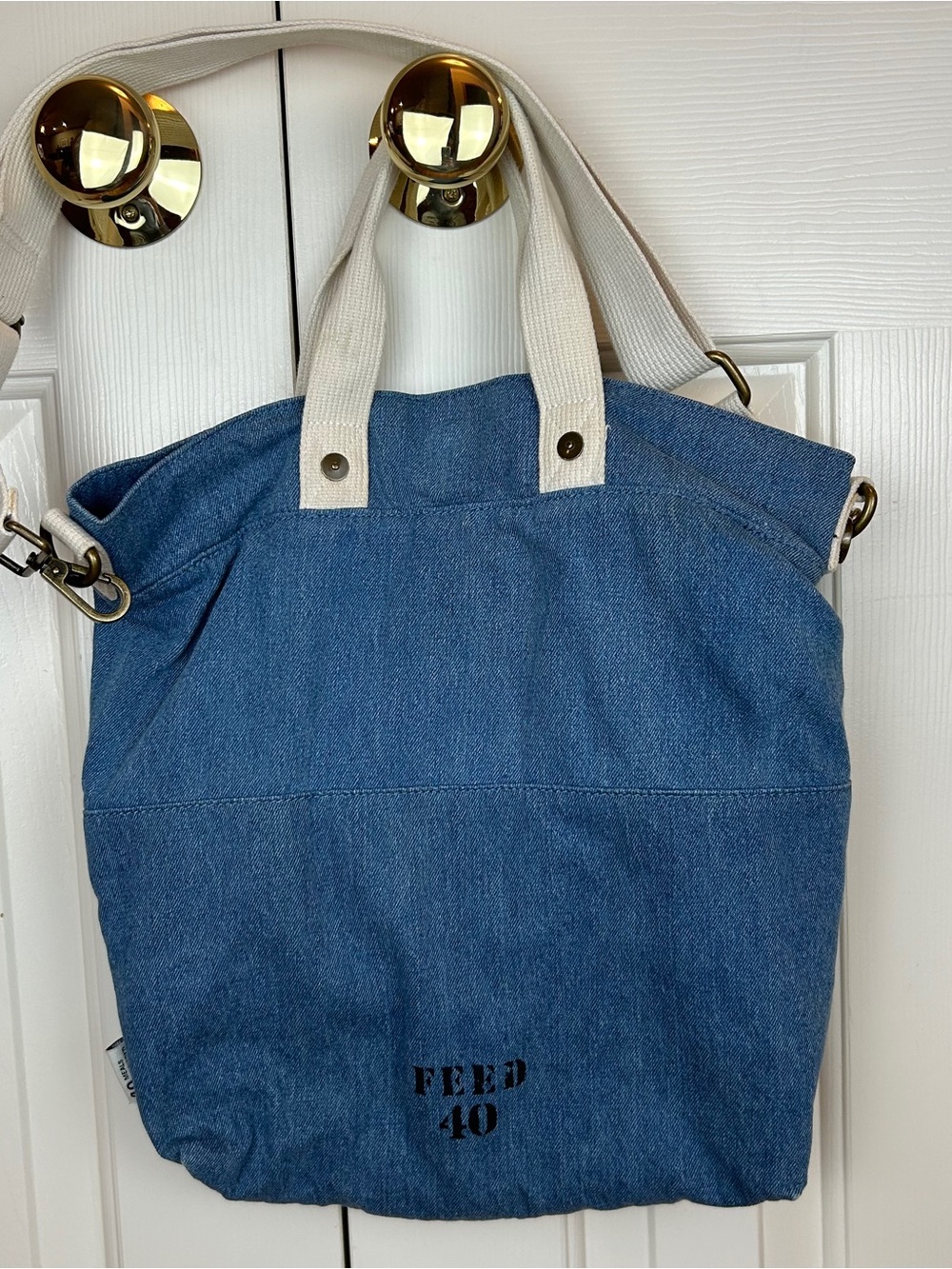 Feed Blue Denim Tote Bag